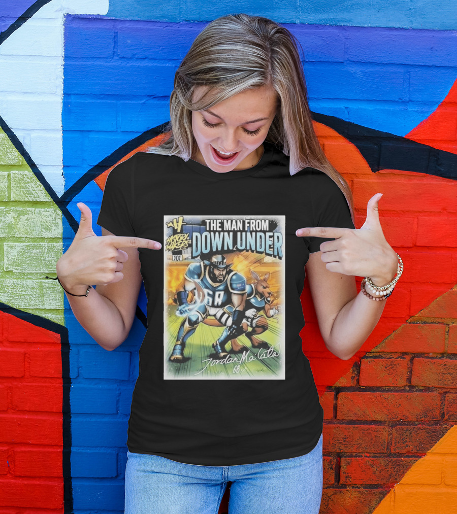 The Man From Down Under Jordan Mailata 68 Gridiron Kangaroo Philadelphia Eagles T-Shirt