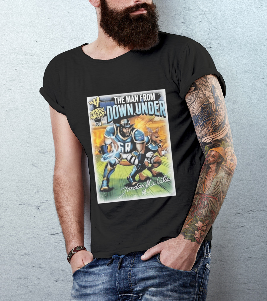 The Man From Down Under Jordan Mailata 68 Gridiron Kangaroo Philadelphia Eagles T-Shirt