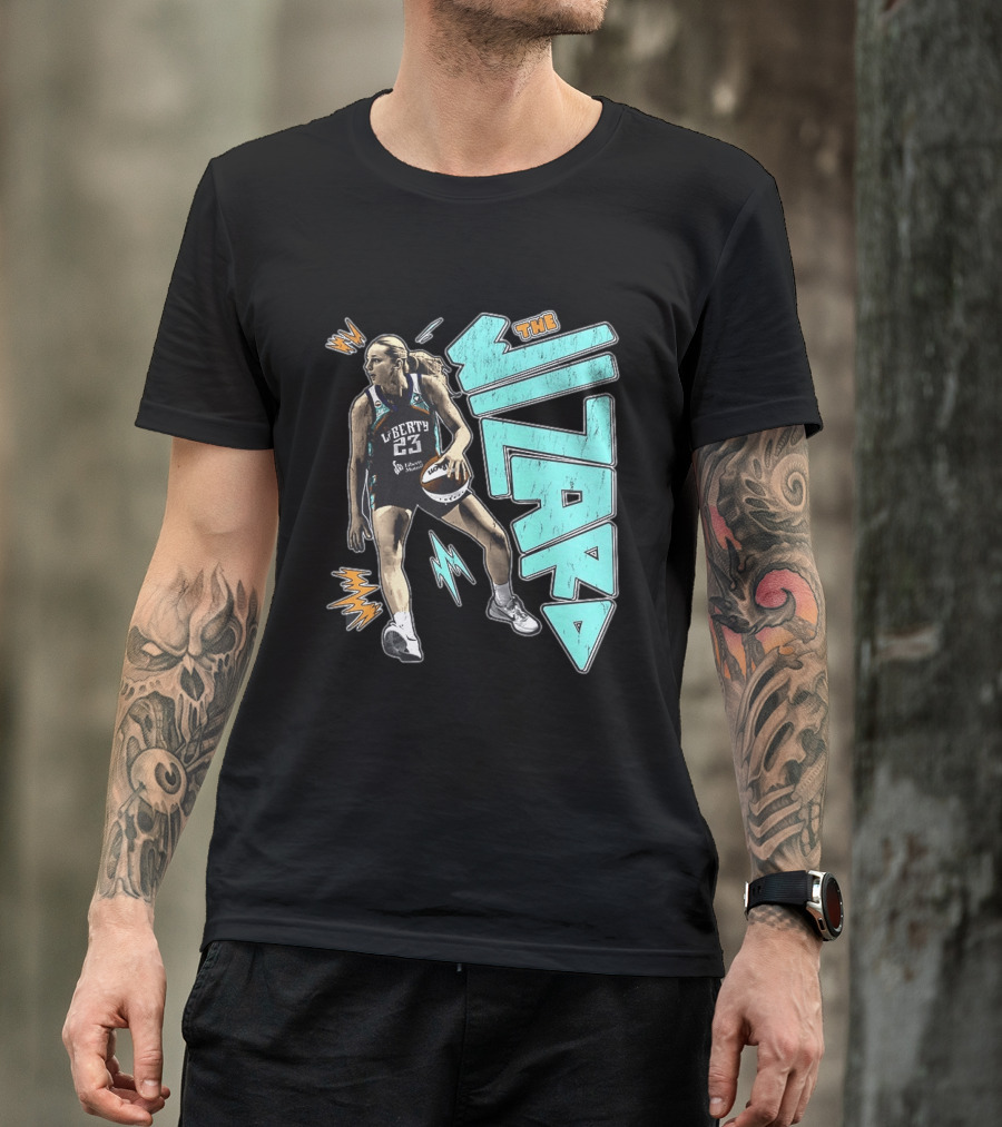 New York Liberty WNBA The Wizard Marine Johannès 23 Basketball T-Shirt