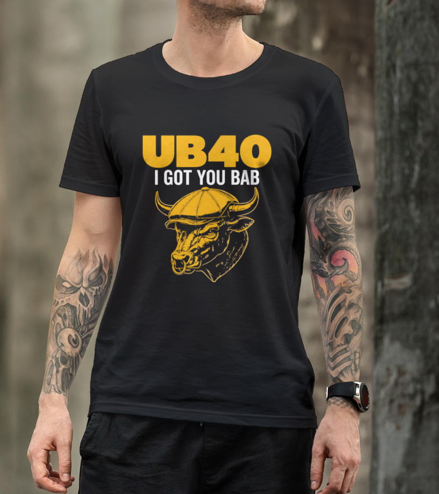 UB40 I Got You Bab With Bull Graphic In Yellow And White T-Shirt