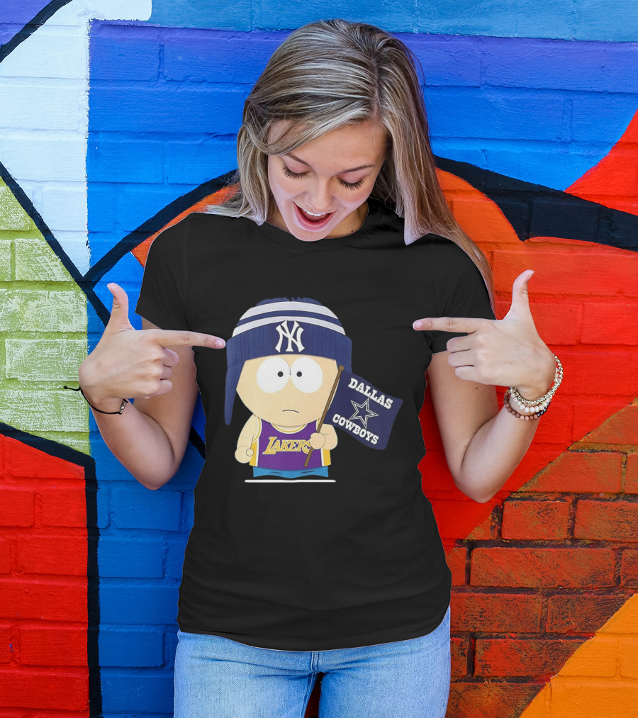 Stan Marsh Lakers Dallas Cowboys Flag Yankees Hat T-Shirt