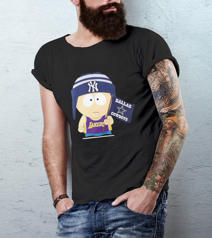 Stan Marsh Lakers Dallas Cowboys Flag Yankees Hat T-Shirt