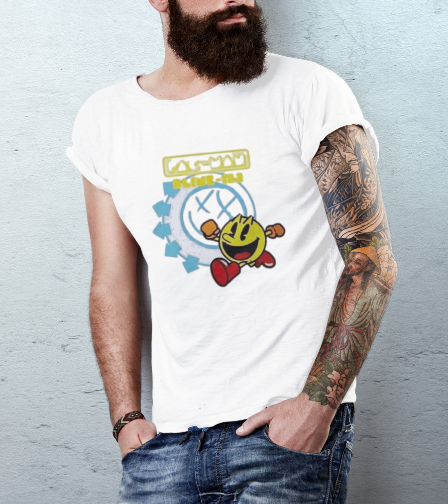 Pac Man Blink 182 Band Crossover Collaborative T-Shirt