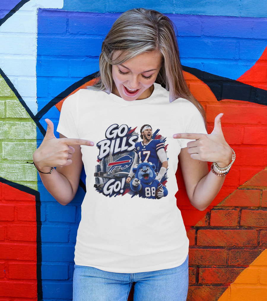 Go Bills Josh Allen Number 17 Buffalo Bills Fan T-Shirt