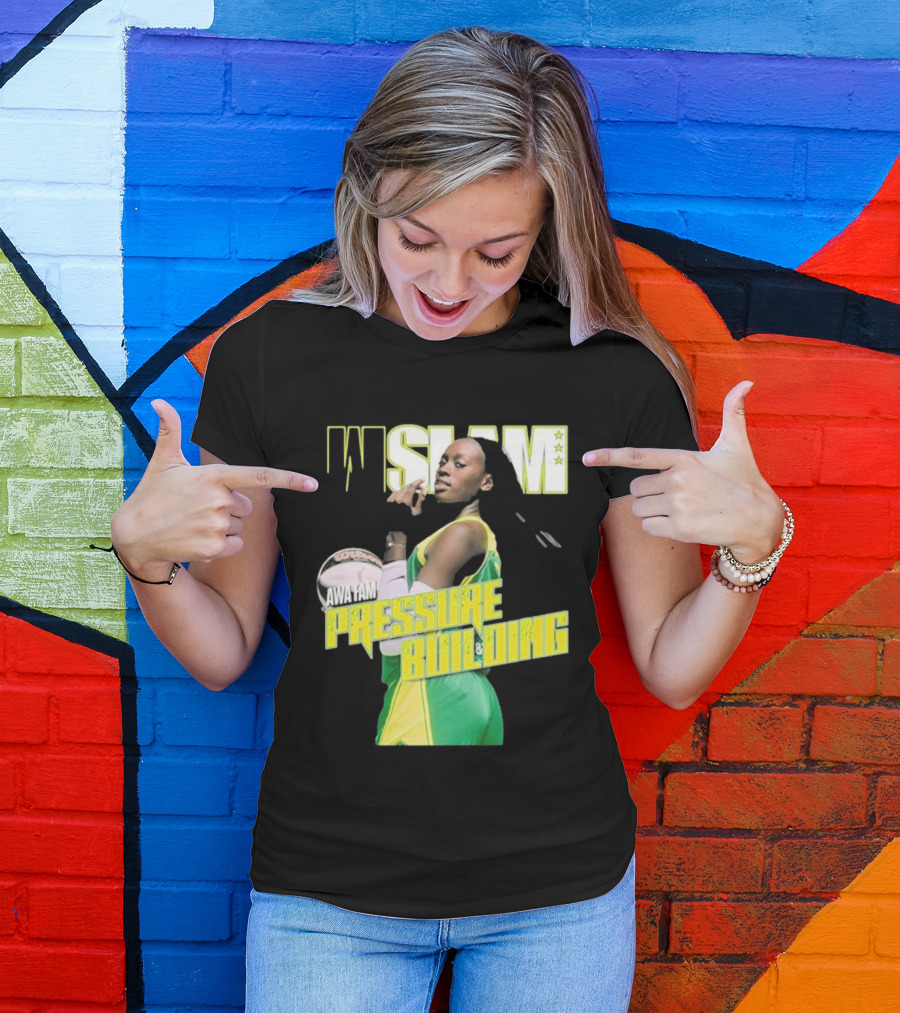 WSLAM Awa Fam Pressure Building Seattle Storm Basketball T-Shirt