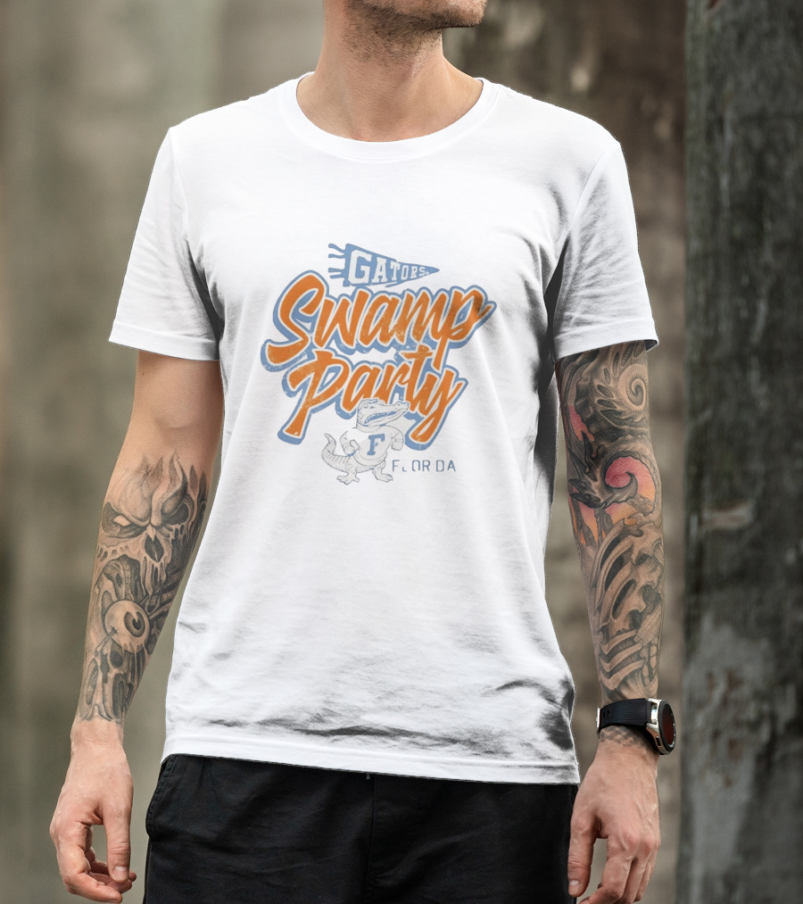Gators Swamp Party Florida Retro Alligator T-Shirt