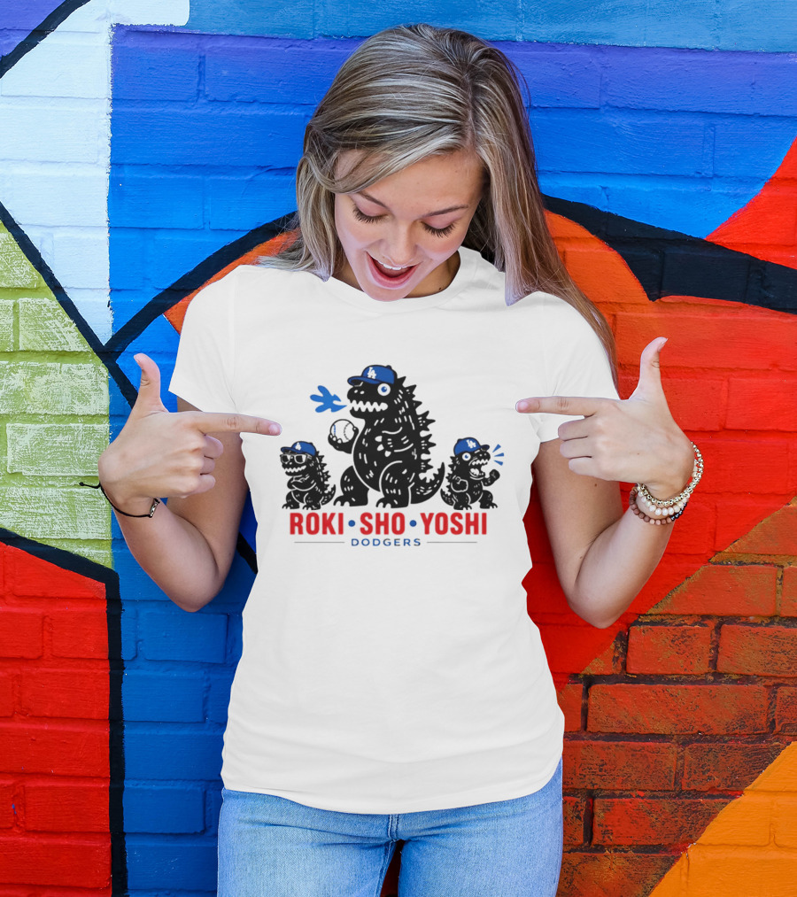 Roki Sho Yoshi Dodgers LA Cap Monsters T-Shirt