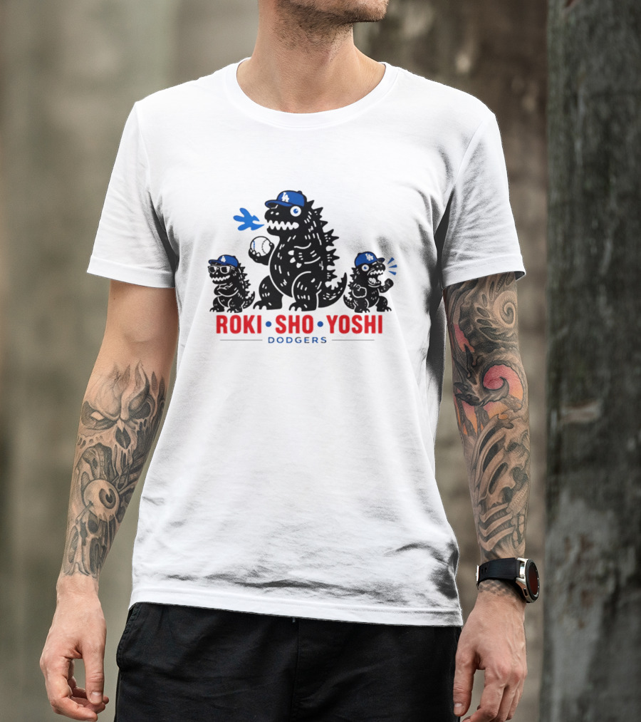 Roki Sho Yoshi Dodgers LA Cap Monsters T-Shirt