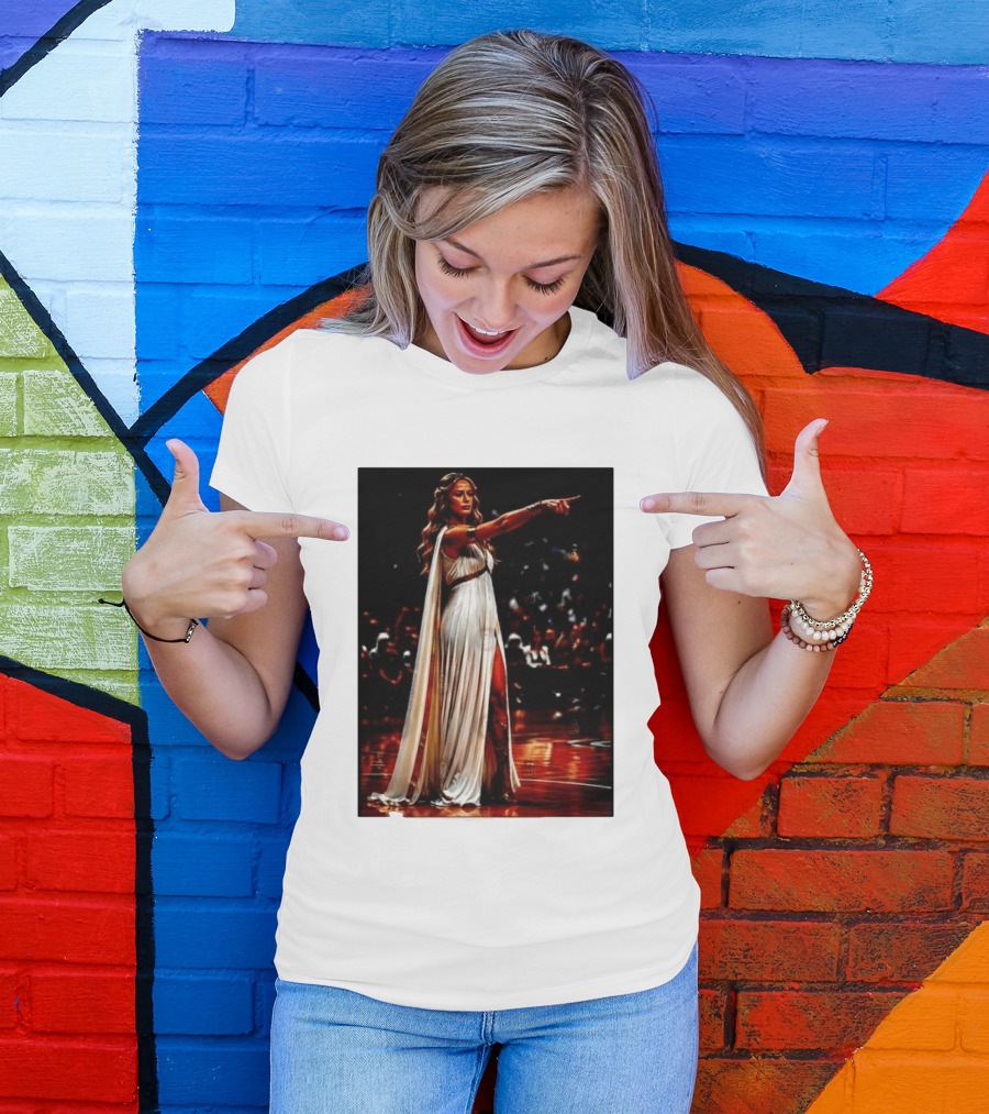 Sophia Cunningham WNBA Goddess Pointing Her Finger Basketball Victory Empowerment T-Shirt