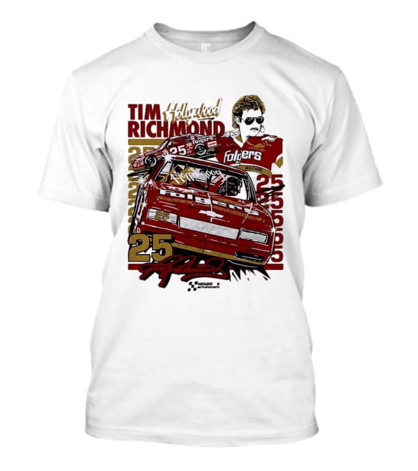 Tim Richmond Hollywood 25 Hendrick Motorsports Folgers NASCAR Racing T-Shirt