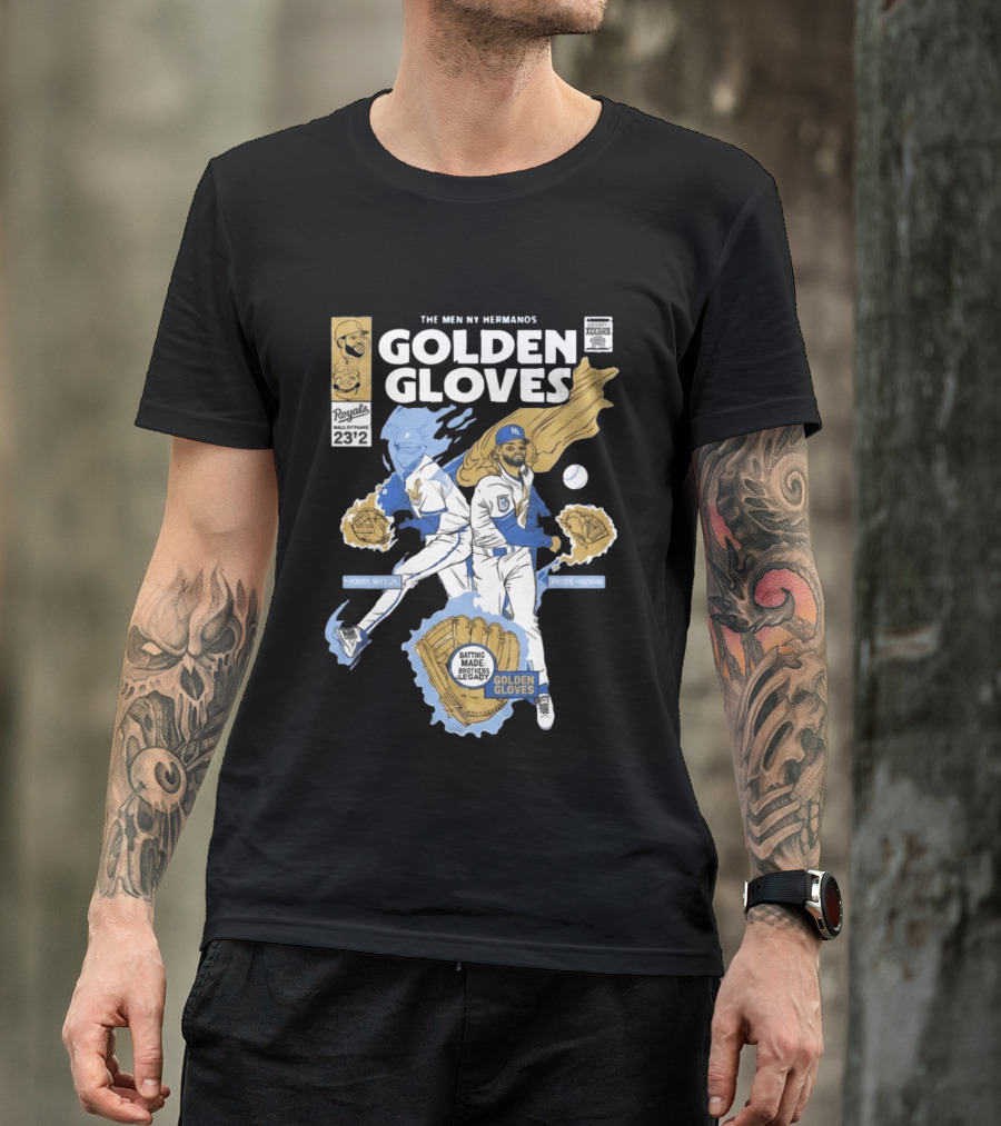 The Meniny Hermanos Royals Hall Of Fame 2026 Golden Gloves Bobby Witt Jr Freddie Freeman T-Shirt