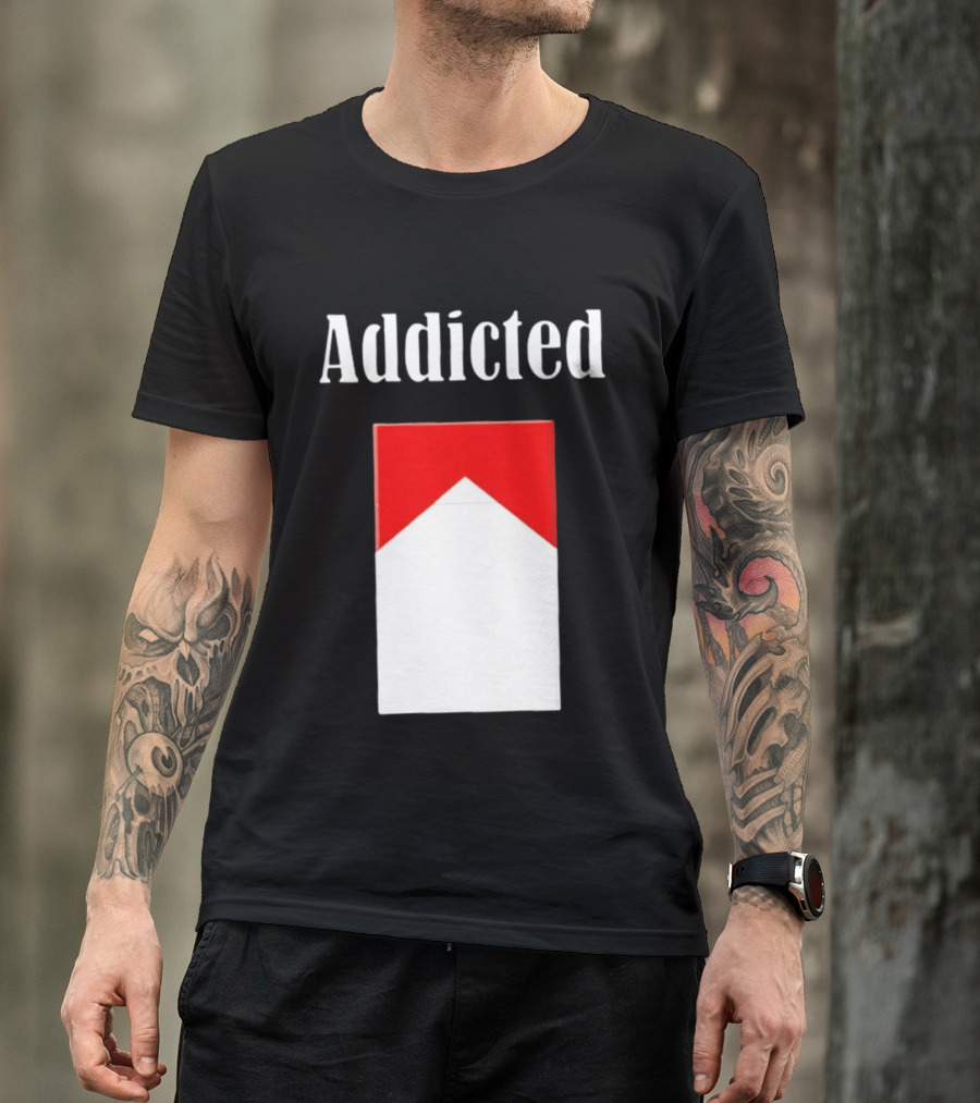 Addicted Cigarette Pack Minimalist Marlboro T-Shirt