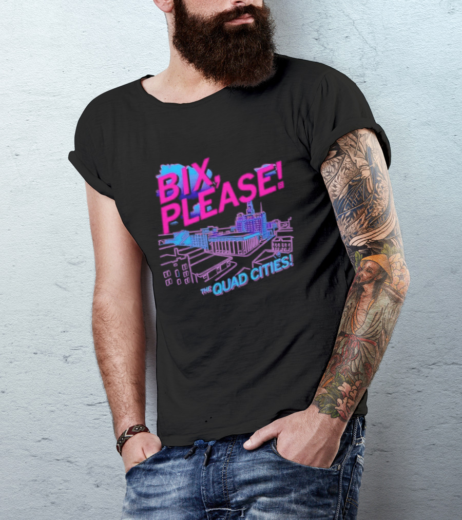 Bix Please The Quad Cities Skyline Retro Aesthetic T-Shirt