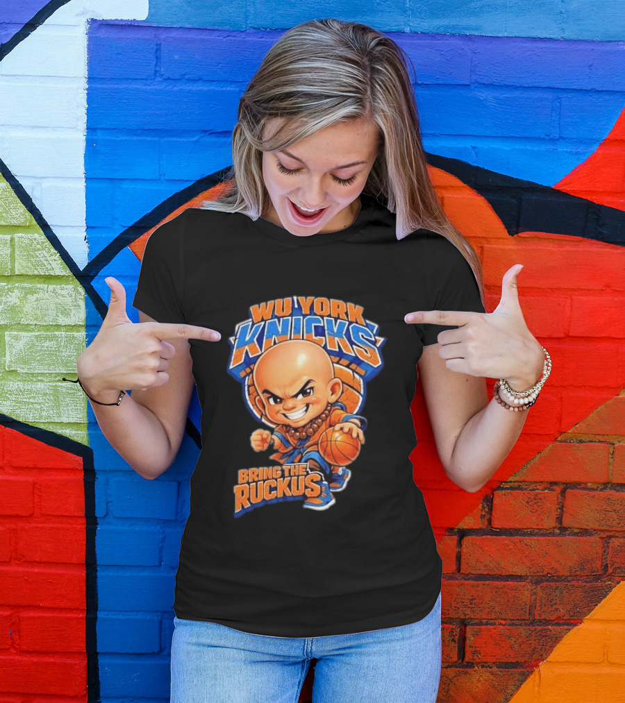 Wu York Knicks Bring The Ruckus Basketball Shaolin Monastic T-Shirt
