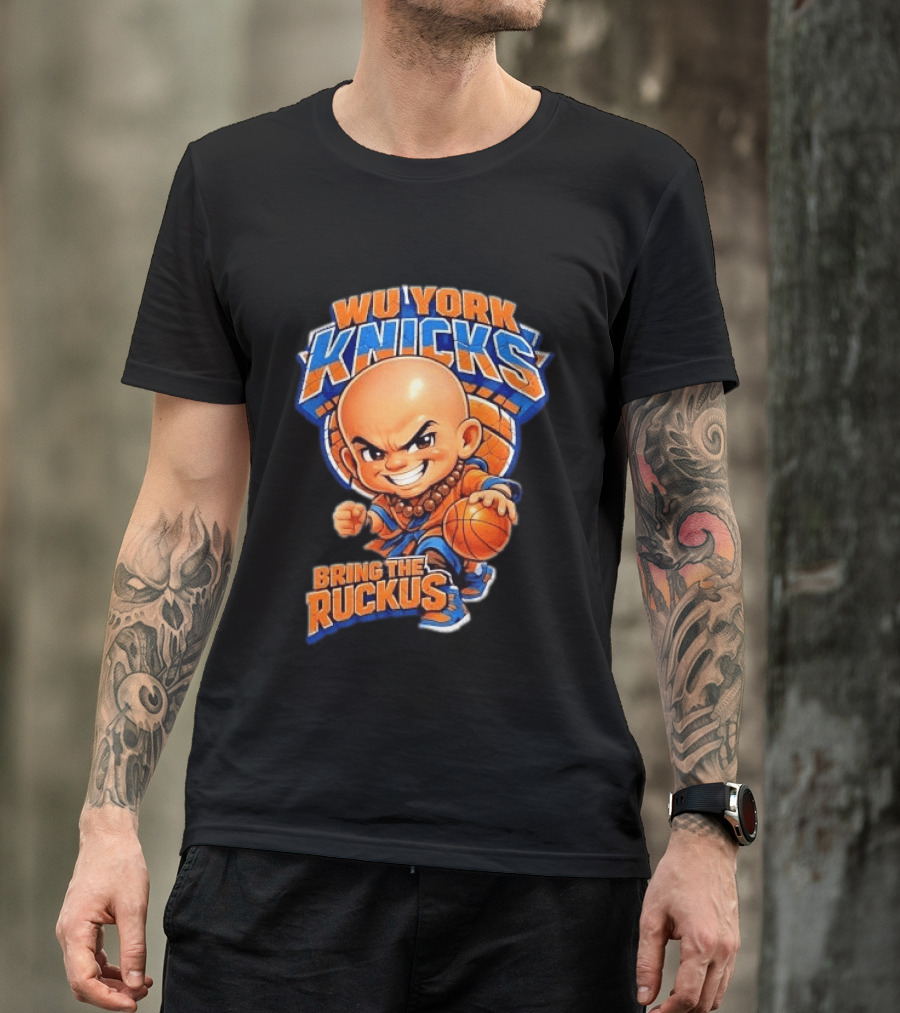 Wu York Knicks Bring The Ruckus Basketball Shaolin Monastic T-Shirt