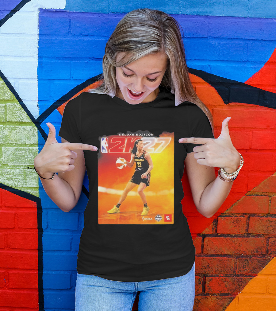 WNBA Caitlin Clark Indiana Fever NBA 2K27 Deluxe Edition Cover Athlete T-Shirt