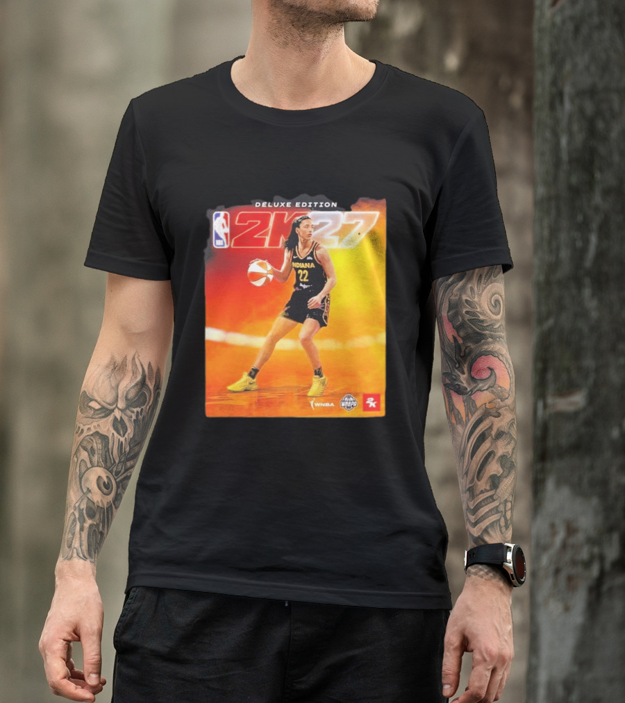 WNBA Caitlin Clark Indiana Fever NBA 2K27 Deluxe Edition Cover Athlete T-Shirt