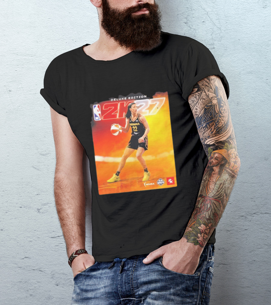 WNBA Caitlin Clark Indiana Fever NBA 2K27 Deluxe Edition Cover Athlete T-Shirt
