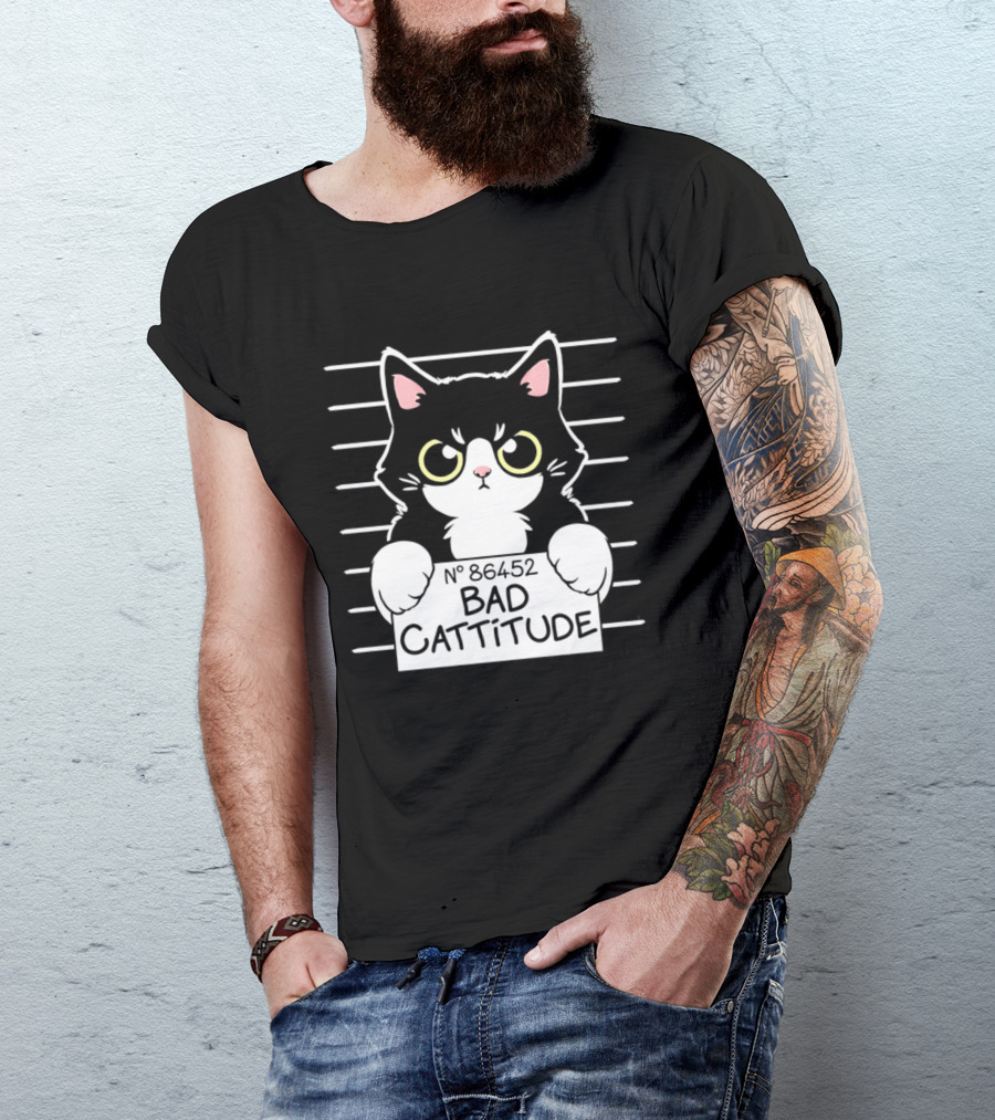 Bad Cattitude Cat Shot N° 35452 T-Shirt