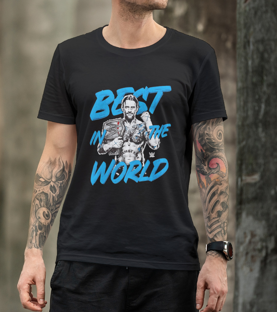CM Punk Best In The World WWE Champion Sketch T-Shirt