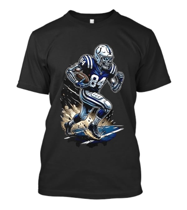 Indianapolis Colts Skeleton Football Player Runs In My Blood T-Shirt