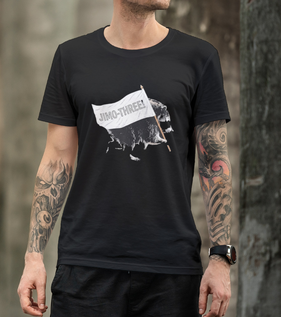 Jimothy Raccoon Seattle Storm Jimo Three Flag T-Shirt