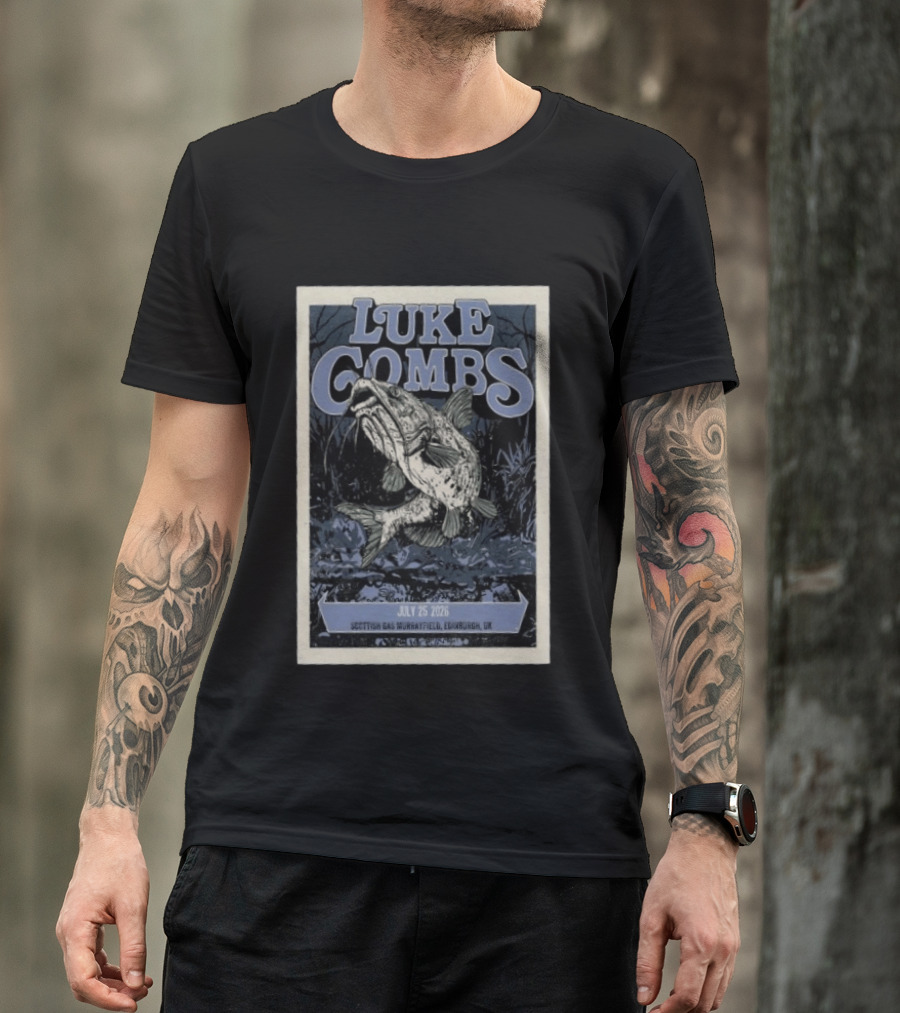 Luke Combs Scottish Gas Murrayfield Edinburgh UK July 25 2026 T-Shirt