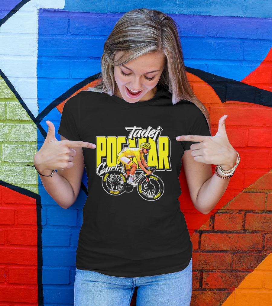 Tadej Pogacar Cycling Yellow Jersey Race Champion T-Shirt
