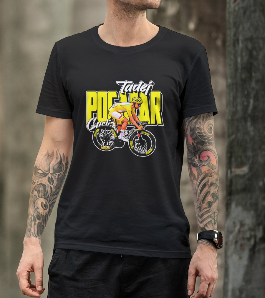 Tadej Pogacar Cycling Yellow Jersey Race Champion T-Shirt