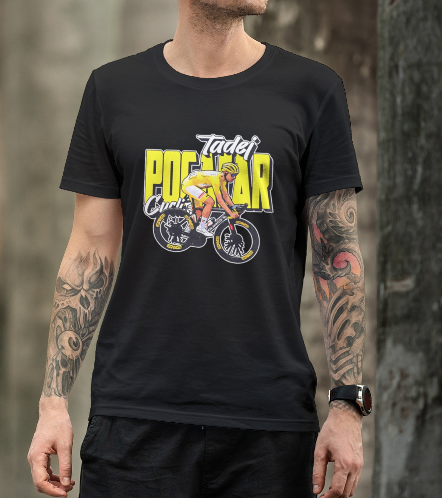 Tadej Pogačar Cyclist Colnago Yellow Jersey T-Shirt