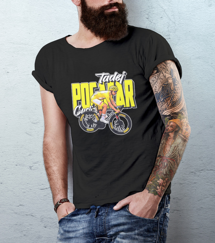 Tadej Pogačar Cyclist Colnago Yellow Jersey T-Shirt