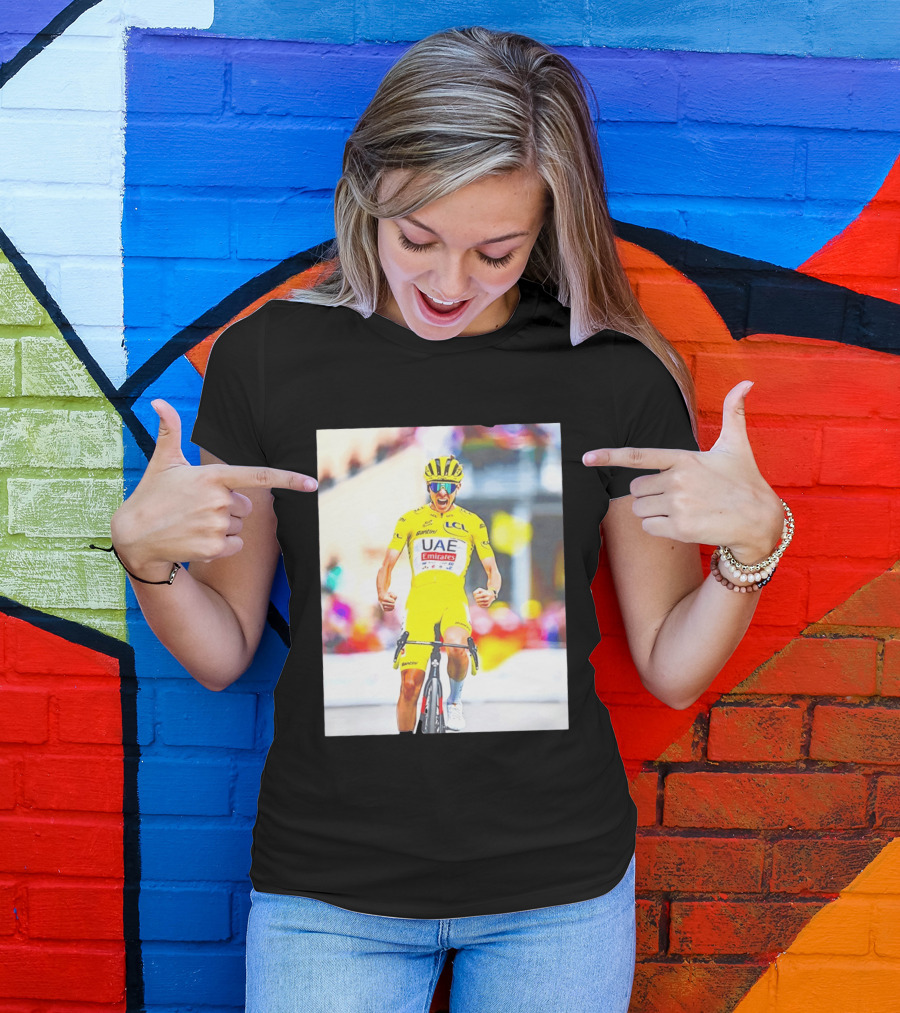 Tadej Pogačar UAE Team Emirates Tour De France Victory Moment T-Shirt