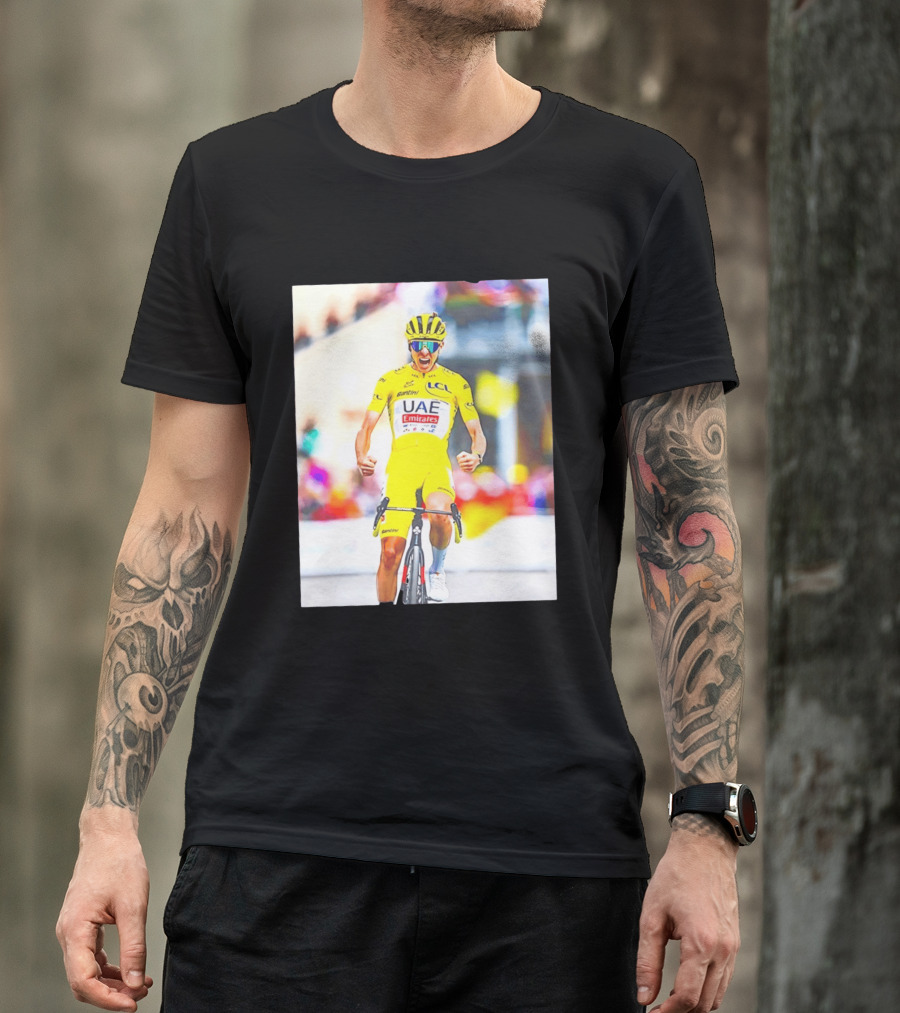 Tadej Pogačar UAE Team Emirates Tour De France Victory Moment T-Shirt