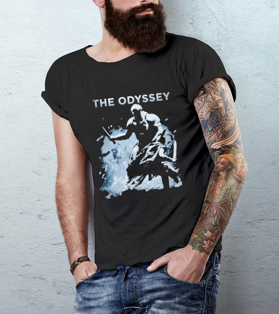 The Odyssey Warrior Dual Blade Combat Hooded Adventure T-Shirt