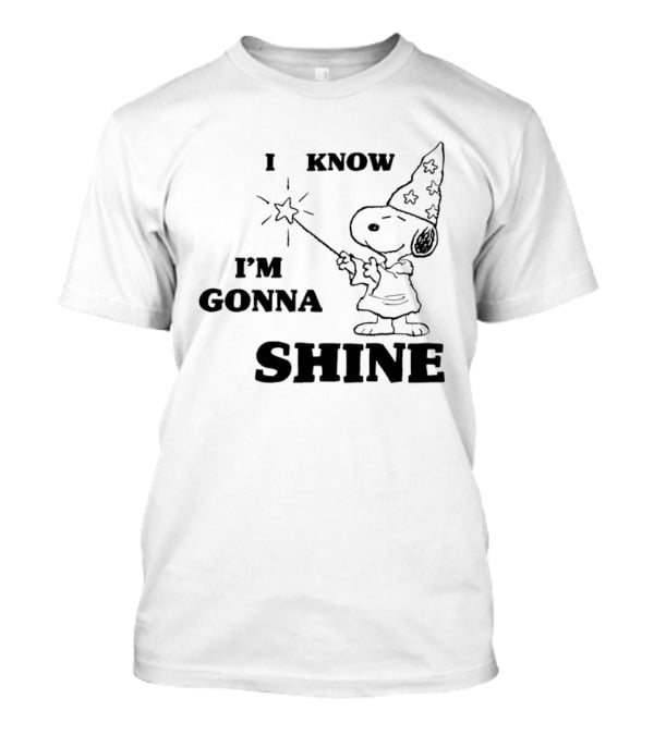 Snoopy Wizard I Know I'm Gonna Shine Magic Wand Stars T-Shirt