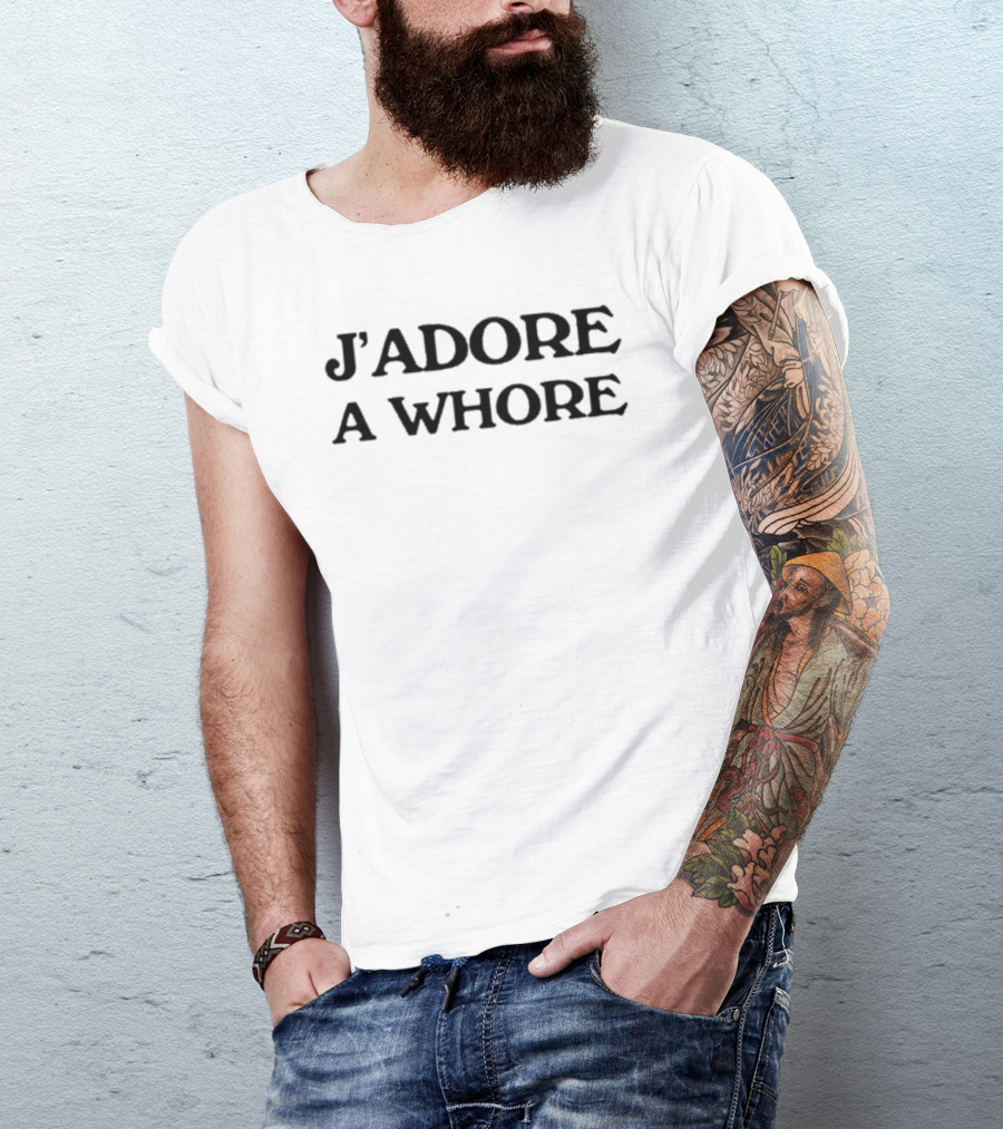 J’adore A Whore Ringer T-Shirt