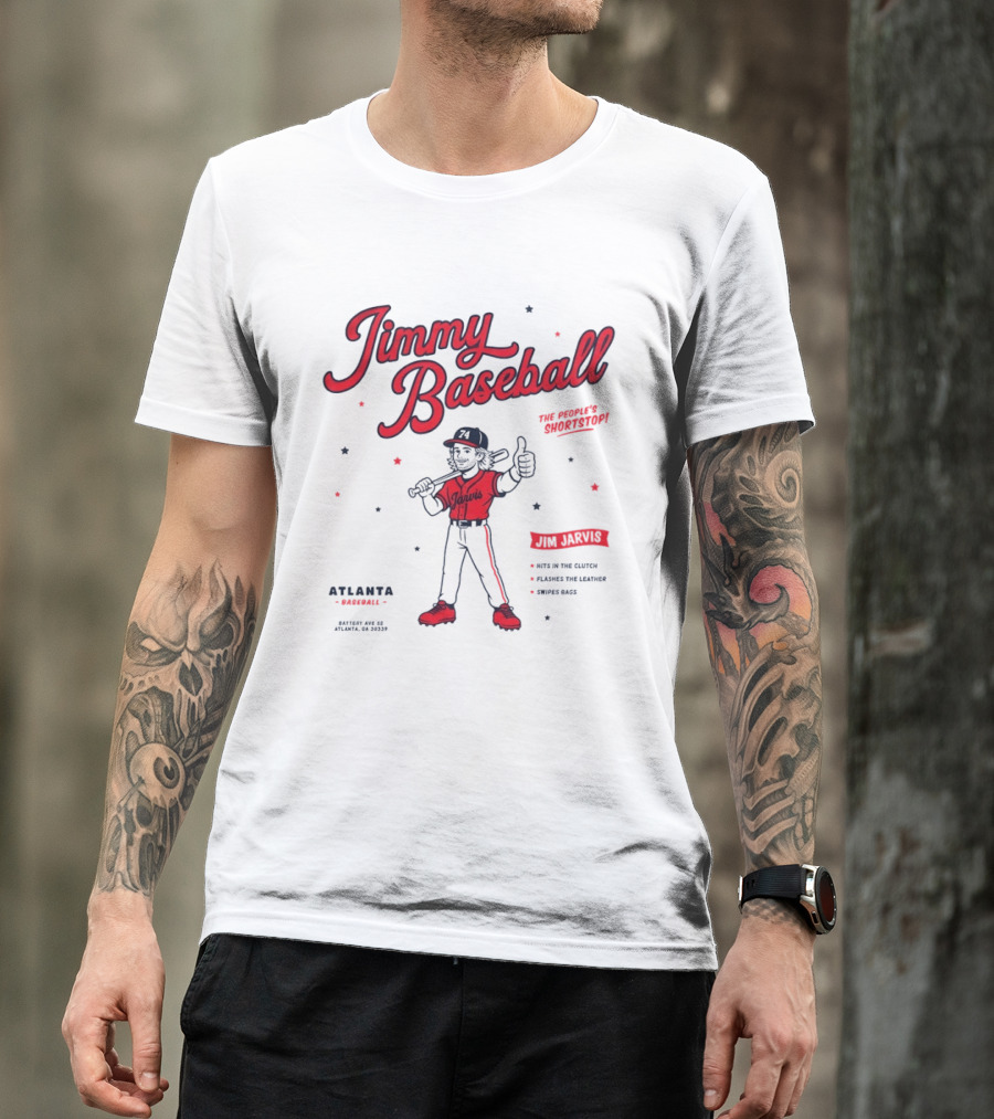 Jimmy Baseball The People's Shortstop Atlanta Braves Star Player Jarvis T-Shirt