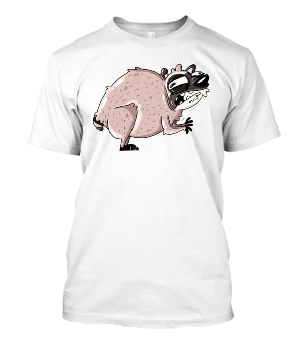 Jimothy Cartoon Raccoon Sticker T-Shirt