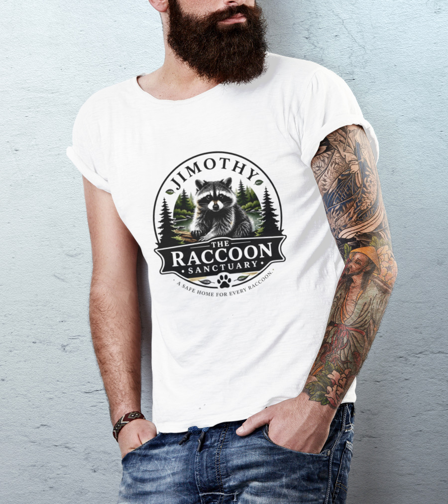 Jimothy Raccoon Sanctuary A Safe Home For Every Raccoon T-Shirt