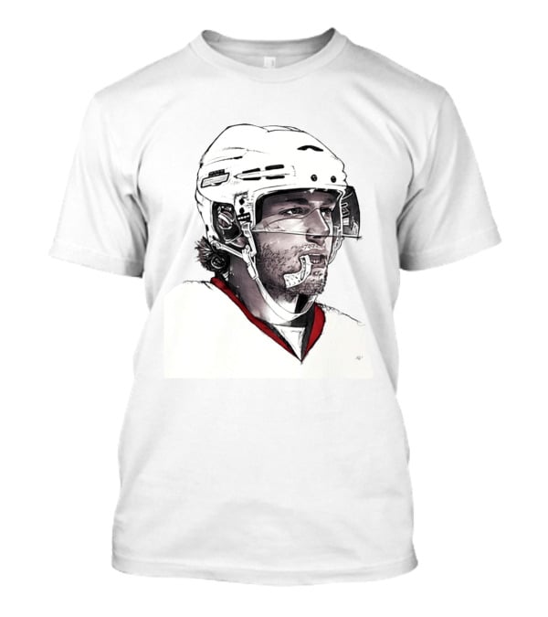Patrick Kane Chicago Blackhawks 88 Hockey Helmet Sketch T-Shirt