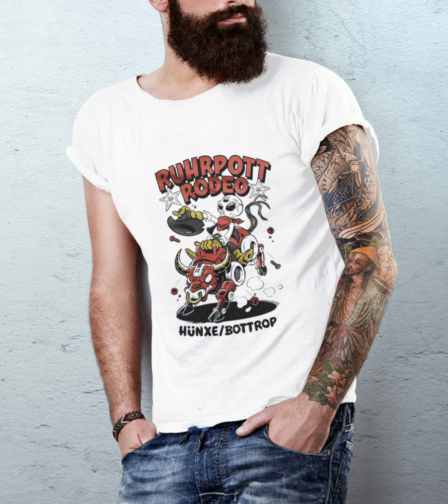 Ruhrpott Rodeo Hünxe Bottrop Alien Riding Mechanical Bull Festival T-Shirt