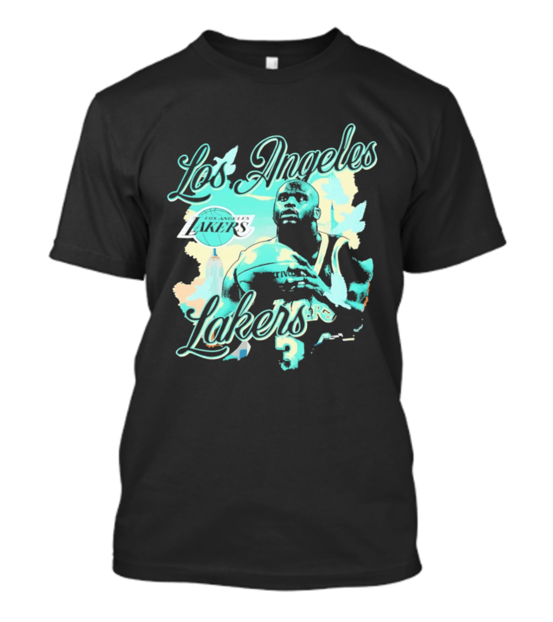 Los Angeles Lakers Anthony Davis No 3 Collage Lakers T-Shirt