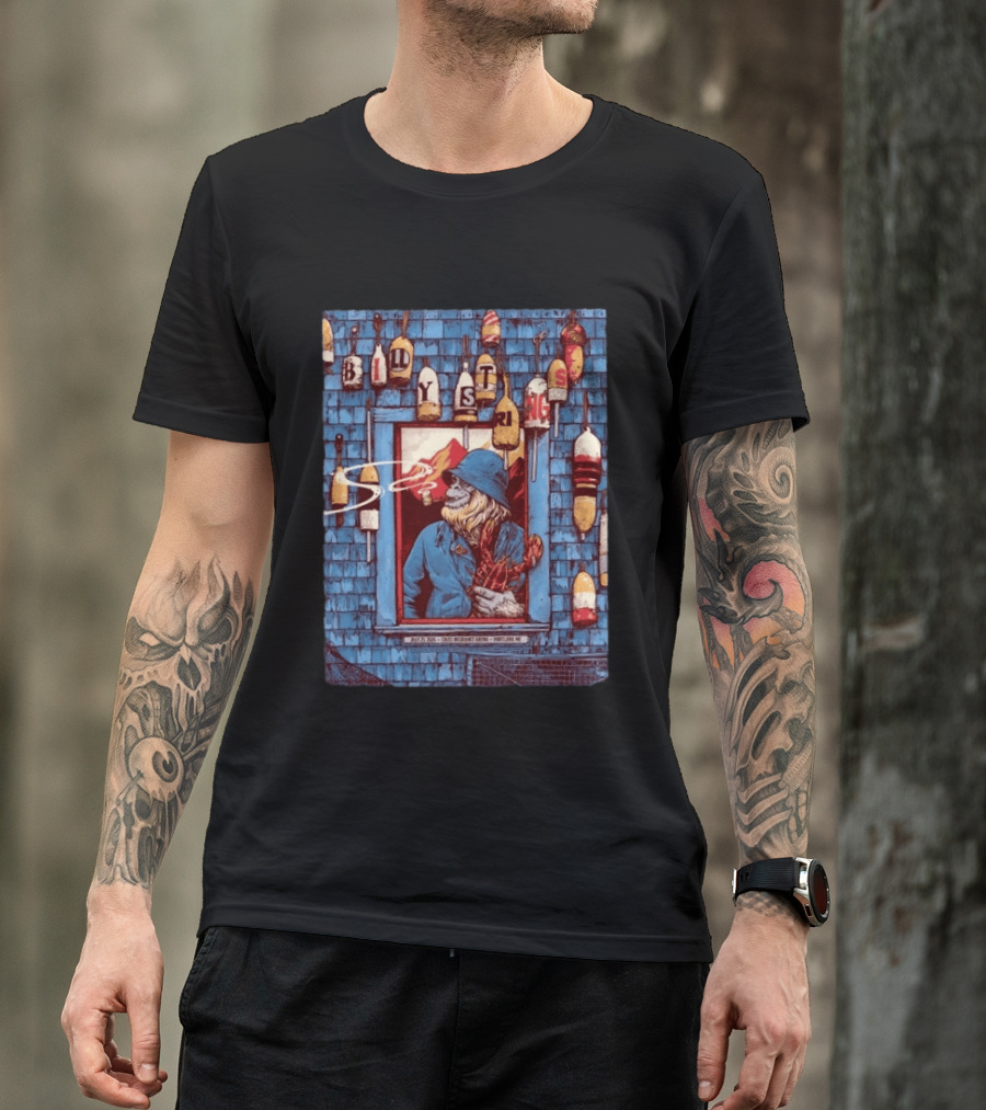 Billy Strings Portland ME 2026 Night 2 Event Cross Insurance Arena July 25 Dan Dippel Coastal Fisherman T-Shirt
