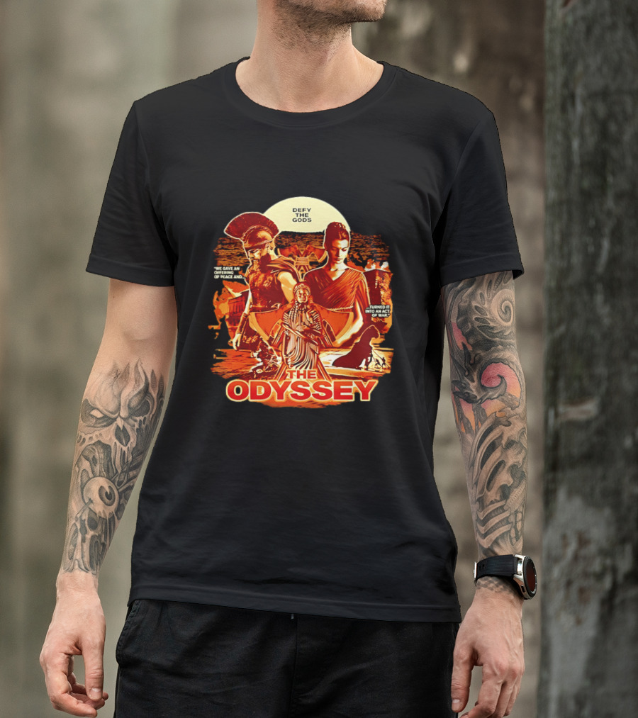 The Odyssey Defy The Gods Offering Of Peace Into Act Of War T-Shirt
