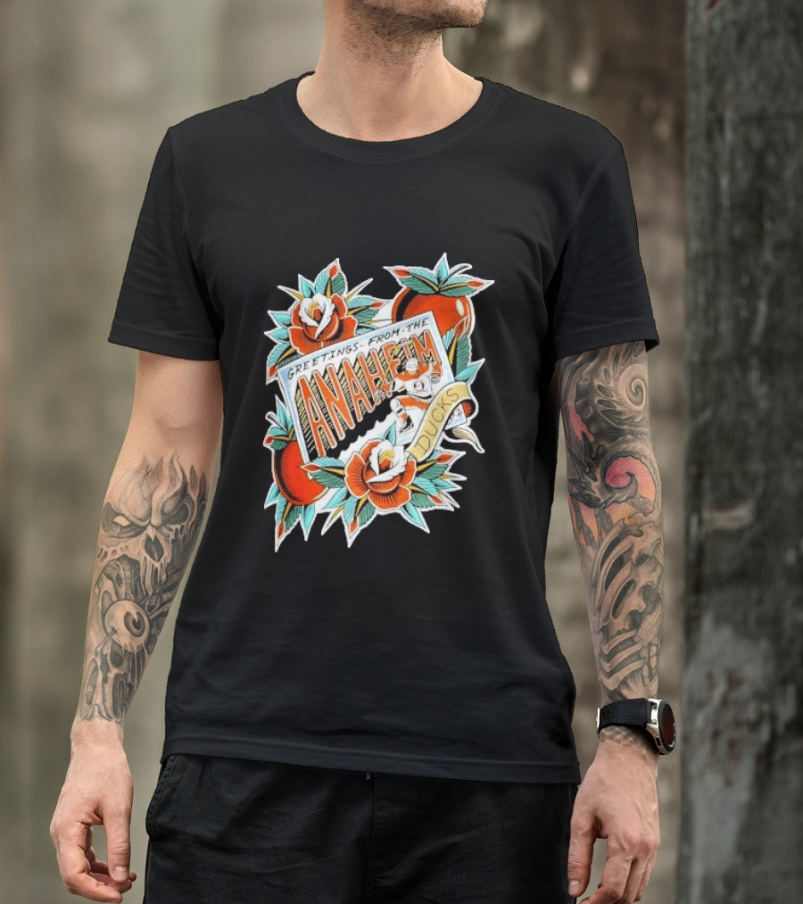 Greetings From The Anaheim Ducks Hockey Tattoo T-Shirt