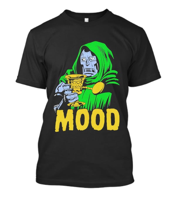 Doom Mood Green Cloaked Character Holding Goblet T-Shirt