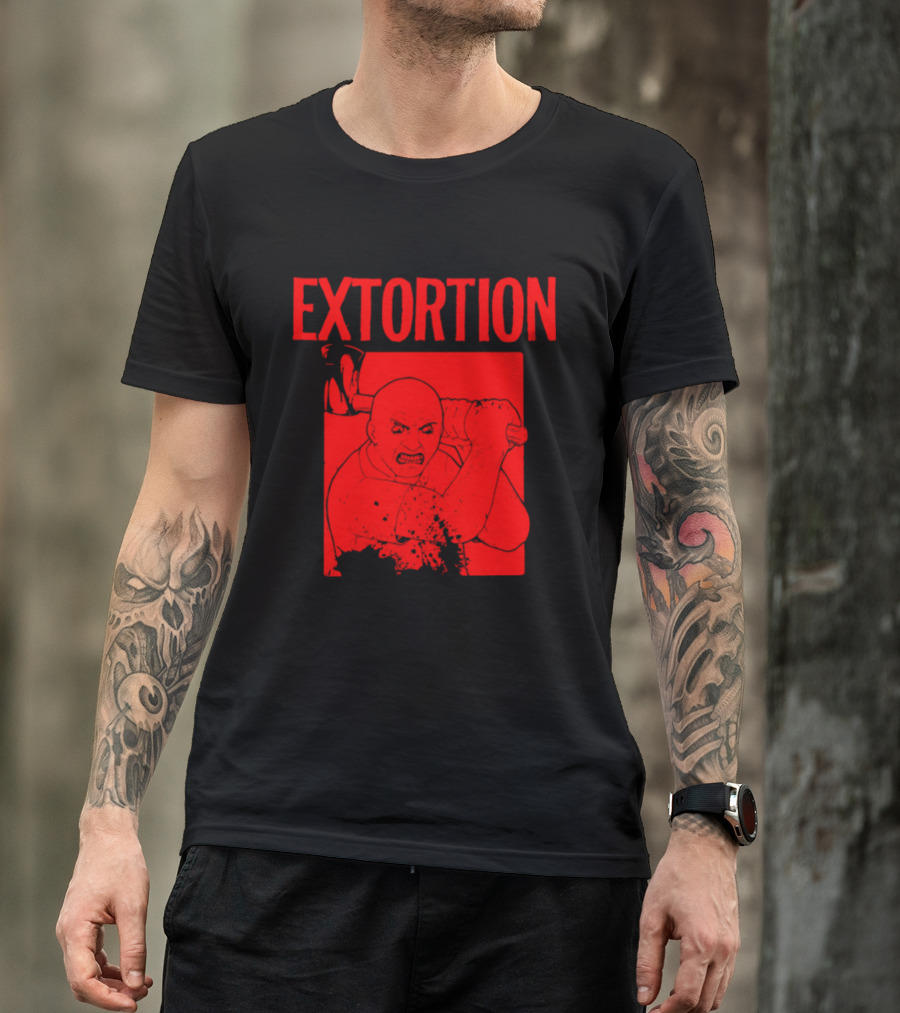 EXTORTION Self Titled Album Cover Art Distorted Face T-Shirt