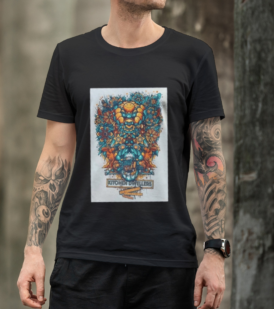 Kitchen Dwellers Winter Park CO July 24 25 2026 Tour Psychedelic Floral T-Shirt