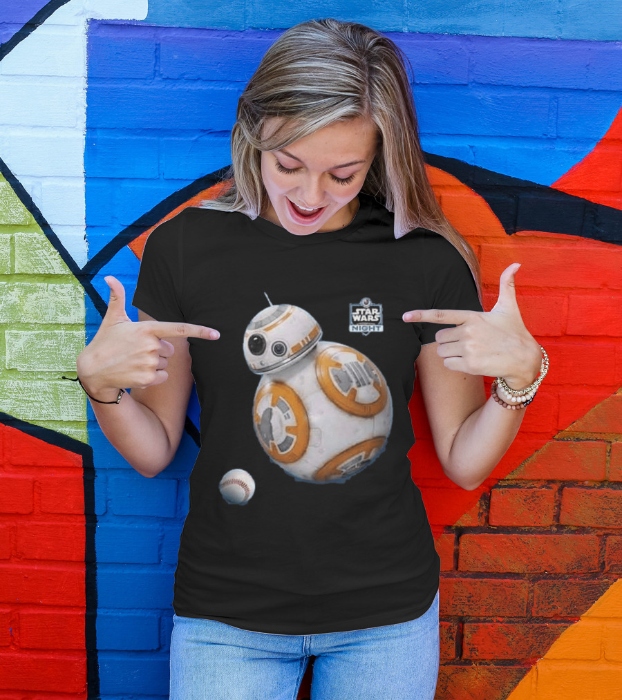 Star Wars Night BB 8 Baseball Event T-Shirt