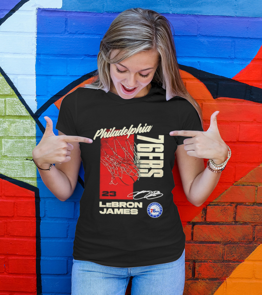 LeBron James 23 Philadelphia 76ers Basketball T-Shirt